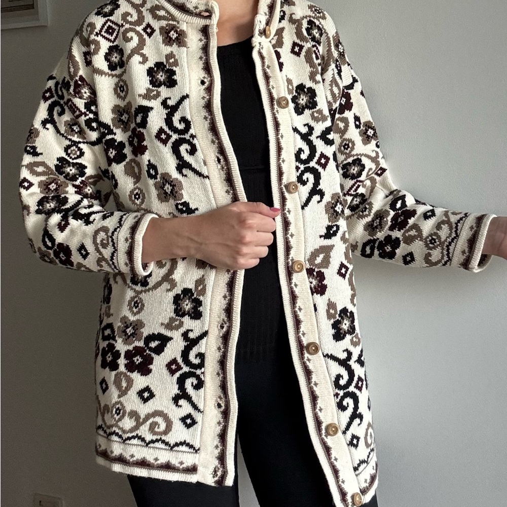 Floral Patterned Cardigan